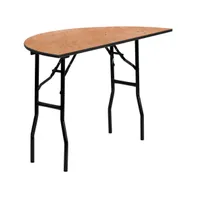 Emma+Oliver -Foot Half-Round Wood Folding Banquet Table