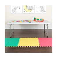 Emma+Oliver 4.93-Foot Kid'S Plastic Folding Activity Table - Play Table