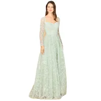 Lara Women's Long Sleeve Beaded Lace Gown