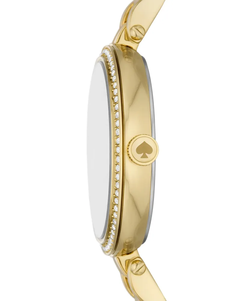 kate spade new york Women's Holland Three Hand Gold-Tone Stainless Steel Watch 34mm