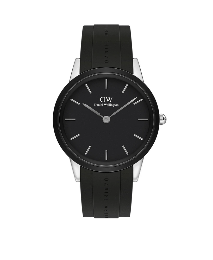 Daniel Wellington Men's Iconic Motion Automatic Black Rubber Watch 40mm