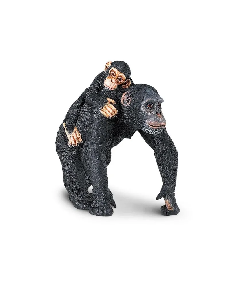 Safari Ltd Chimpanzee With Baby Wild Safari Animal Figure