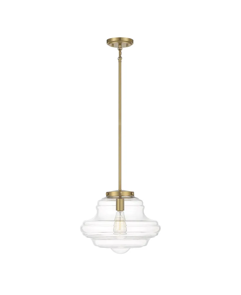 Trade Winds Lighting Trade Winds Jordan 1-Light Pendant in Natural Brass