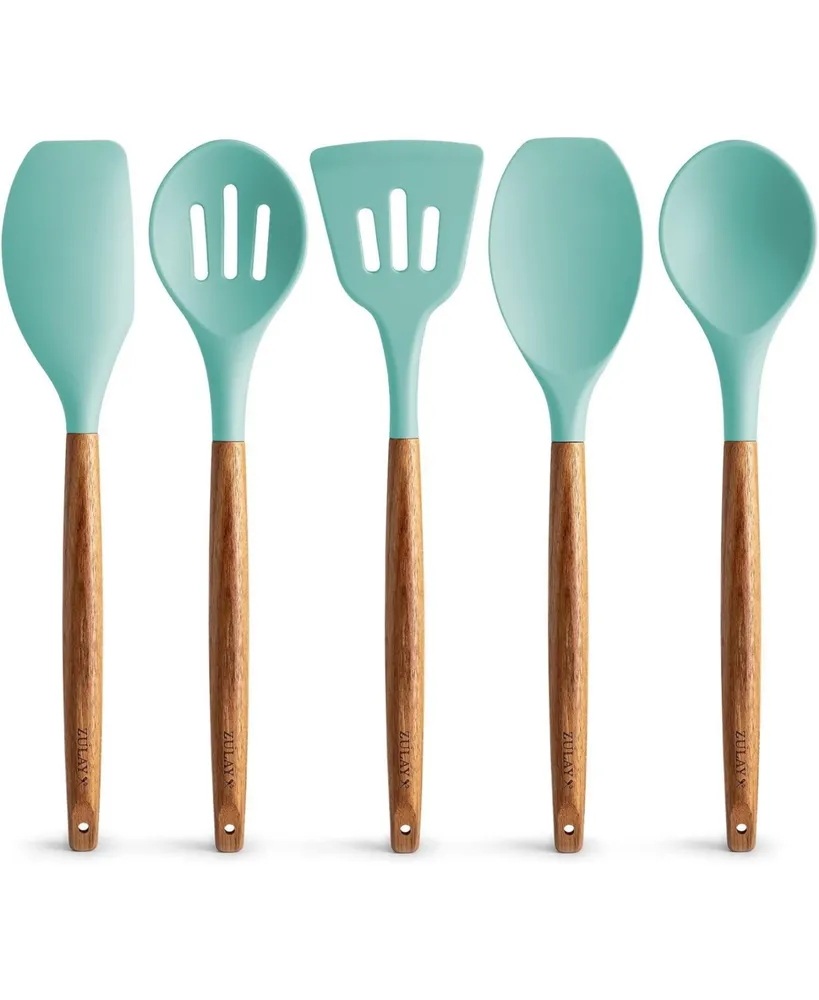 Zulay Kitchen 5 Piece Non-Stick Silicone Cooking Utensils Set