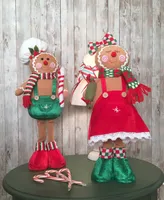 Santa's Workshop 15.5" Christmas Gingerbread, Set of 2