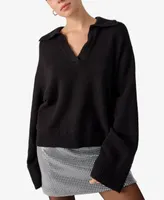 Sanctuary Women's Johnny Wing Collar Long-Sleeve Sweater