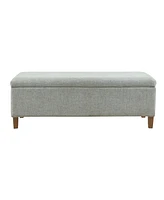 Ink+Ivy Marcie 48" Wide Fabric Soft Close Storage Accent Bench