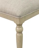 Martha Stewart Fiona 19.5" Wide 2 Piece Fabric Upholstered with Turned Wood Legs Dining Chair