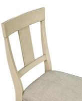 Martha Stewart Fiona 18" Wide Fabric with Wood Legs Counter Stool