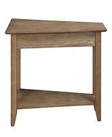 Convenience Concepts 24" Rubber wood Ah Wedge End Table with Shelf