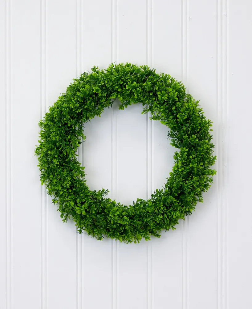 Nearly Natural 20" Artificial Boxwood Wreath