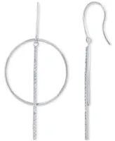 Diamond Circle Drop Earrings (1/4 ct. t.w.) in 14k White Gold