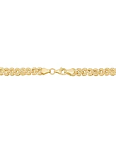 Polished Bead Link Chain 18" Collar Necklace in 10k Gold