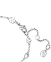 Swarovski Silver-Tone Mixed Crystal Station Flex Bracelet