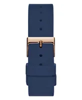 Guess Women's Analog Blue Silicone Watch 40mm