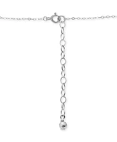 Giani Bernini Cubic Zirconia Princess & Marquise Cluster Pendant Necklace, 16" + 2" extender, Created for Macy's