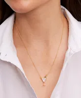 kate spade new york Gold-Tone Shaken or Stirred Mini Pendant Necklace, 16" + 3" extender