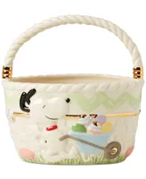 Lenox Peanuts Snoopy & Woodstock Porcelain Easter Basket