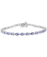 Effy Tanzanite (4-3/4 ct. t.w.) & Diamond (1/20 ct. t.w.) Link Bracelet in Sterling Silver