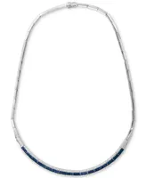 Effy Sapphire (4-1/2 ct. t.w.) & Diamond (5/8 ct. t.w.) 18" Collar Necklace in 14k White Gold
