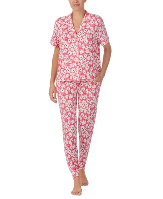 Sanctuary Women's 2-Pc. Notched-Collar Jogger Pajamas Set