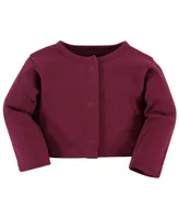 Touched by Nature Toddler Girls Organic Cotton Dress and Cardigan 2pc Set, Winter Woodland