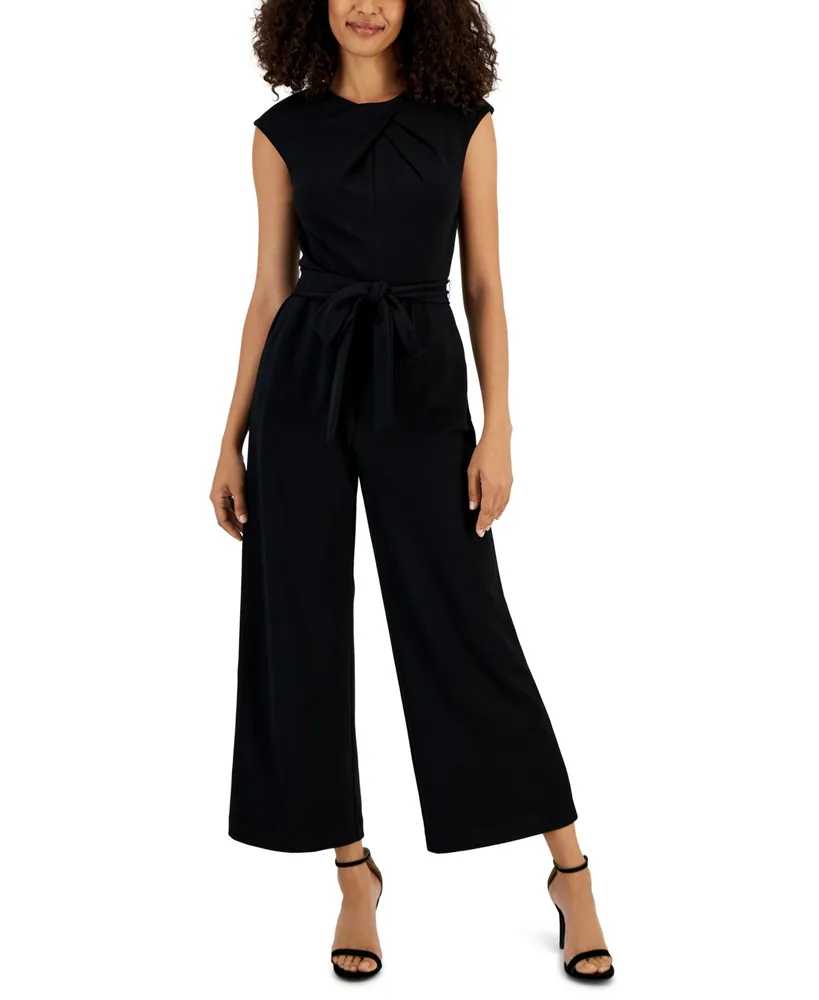 Tahari ASL Belted Wrap Pant Suit - Macy's