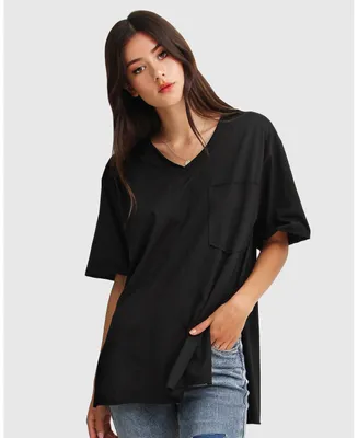 Women Belle & Bloom Brave Soul Oversized T Shirt