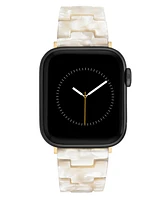 Anne Klein Women's Marbleized Ivory Acetate and Gold-Tone Alloy Metal Bracelet designed for Apple Watch 42mm (Series 1