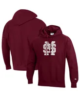 Men's Champion Maroon Mississippi State Bulldogs Vault Logo Reverse Weave Pullover Hoodie