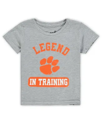 Toddler Boys and Girls Heathered Gray Clemson Tigers Legend Trainer T-shirt