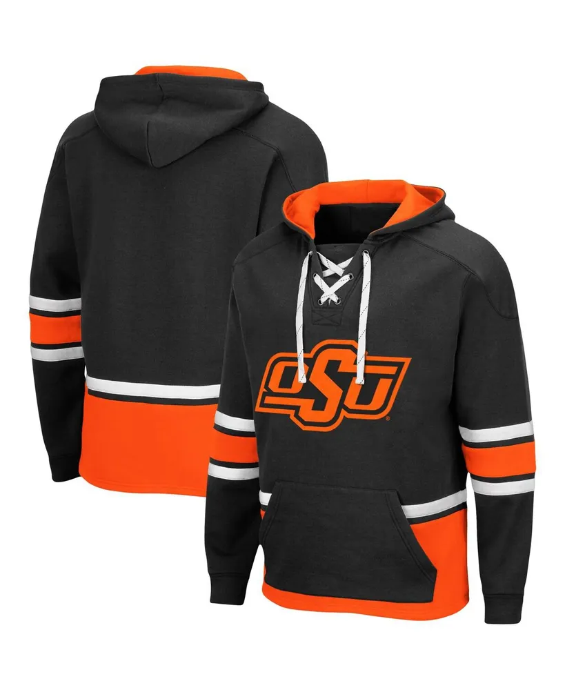 Men's Colosseum Black Oklahoma State Cowboys Lace Up 3.0 Pullover Hoodie