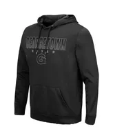 Men's Colosseum Black Georgetown Hoyas Blackout 3.0 Pullover Hoodie