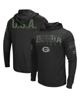 Men's Colosseum Black Georgia Bulldogs Oht Military-Inspired Appreciation Hoodie Long Sleeve T-shirt