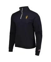 Men's League Collegiate Wear Black Arizona State Sun Devils Stack Essential Lightweight Fleece Quarter-Zip Sweatshirt