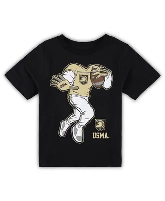 Toddler Boys and Girls Black Army Black Knights Stiff Arm T-shirt