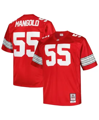 Men's Mitchell & Ness Nick Mangold Scarlet Ohio State Buckeyes Big and Tall Legacy Jersey