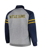 Men's Profile Navy Notre Dame Fighting Irish Fleece Full-Zip Jacket