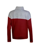 Women's Champion Garnet South Carolina Gamecocks Color-Blocked Quarter-Zip Sweatshirt