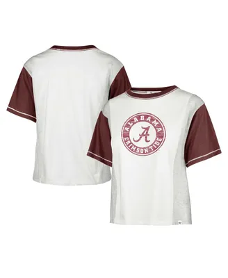 Woman's '47 Brand White Distressed Alabama Crimson Tide Premier Tilda T-shirt