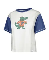 Women's '47 Brand White Distressed Florida Gators Vault Premier Tilda T-shirt