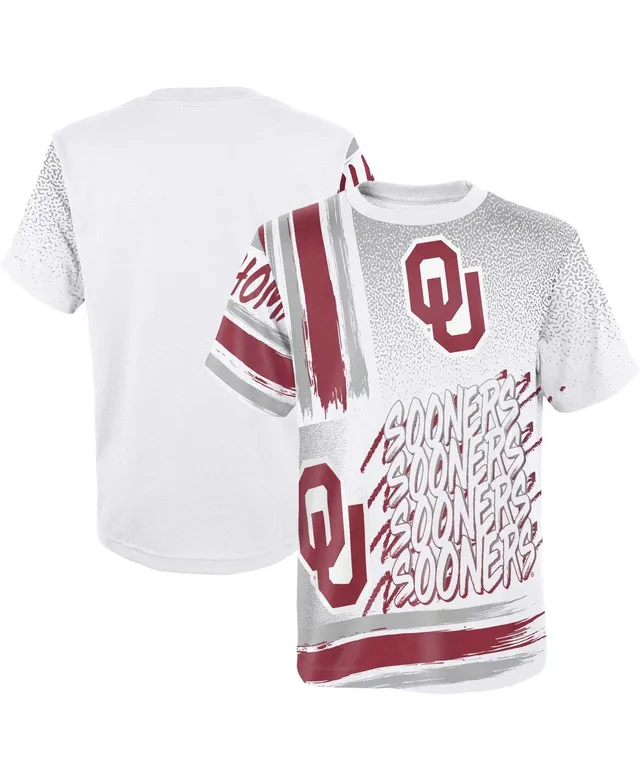 Outerstuff Big Boys White Oklahoma Sooners Gametime Multi-Hit T