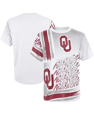 Big Boys White Oklahoma Sooners Gametime Multi-Hit T-shirt