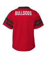 Infant Boys and Girls Red Georgia Bulldogs Two-Piece Red Zone Jersey and Pants Set