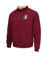 Men's Colosseum Garnet Florida State Seminoles Tortugas Logo Quarter-Zip Pullover Jacket