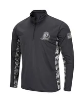 Men's Colosseum Charcoal Oregon Ducks Oht Military-Inspired Appreciation Digital Camo Lightweight Quarter-Zip Pullover Sweatshirt
