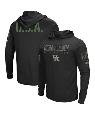Men's Colosseum Black Kentucky Wildcats Oht Military-Inspired Appreciation Hoodie Long Sleeve T-shirt