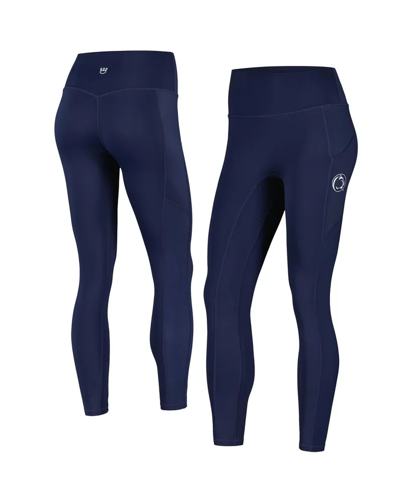 Kadyluxe Women's Kadyluxe Navy Penn State Nittany Lions 7/8 Mixed Media  Pocket iLeggings