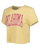 Women's ZooZatz Yellow Oklahoma Sooners Core Fashion Cropped T-shirt