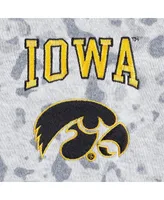 Women's Gameday Couture Heather Gray Iowa Hawkeyes Leopard Quarter-Zip Sweatshirt